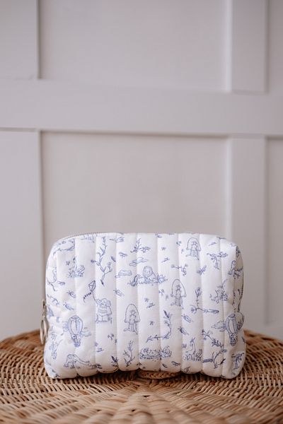 Atelier Babbi Blue Toile De Jouy Large Care Bag