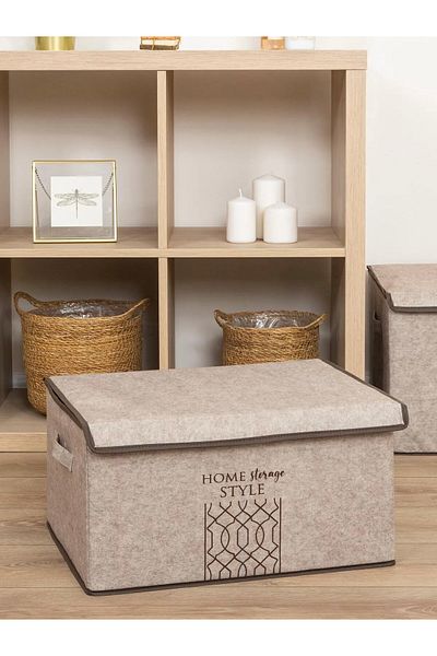Smyak Maxi Κουτί με Καπάκι Τσόχα 47x37x24 εκ. 3 Τεμάχια