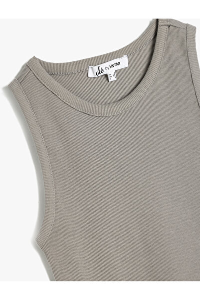 Koton Sleeveless Crew Neck Crop Women's Tank Top
