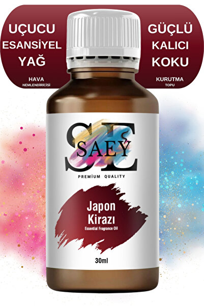 SAEY Japon Kirazı Esansiyel Uçucu Koku Yağ Buhurdanlık Yağı Difüzör Esansı Ho...