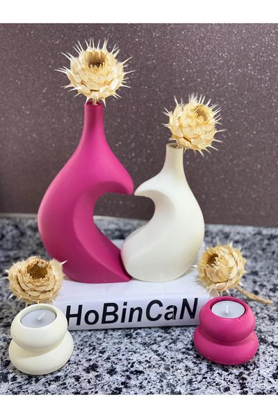 BLANJ Dear Vase - Heart Fusya-Cream