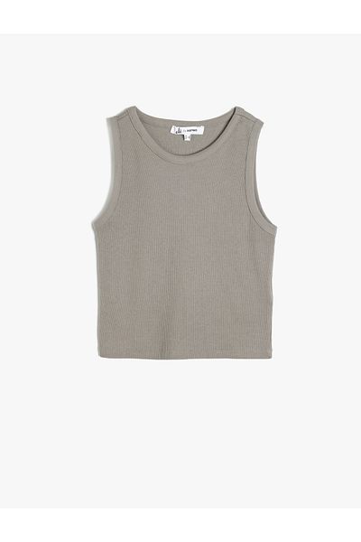 Koton Sleeveless Crew Neck Crop Women's Tank Top
