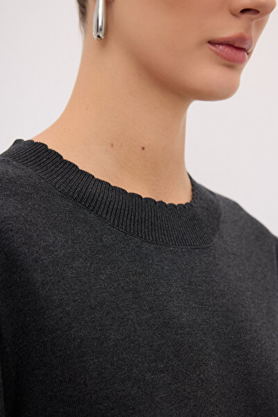 adL Karpuz Kollu Triko Kazak