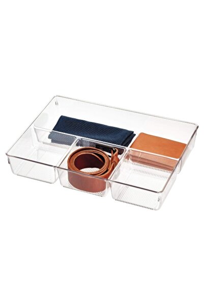 İnter Design 4-Section Linus Durable Plastic Dresser & Drawer Organizer