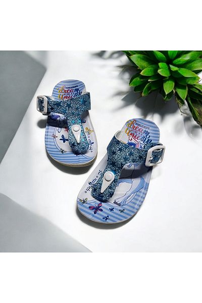GEZER Flip-flops cu sclipici cu model de stea cu unicorn de vară