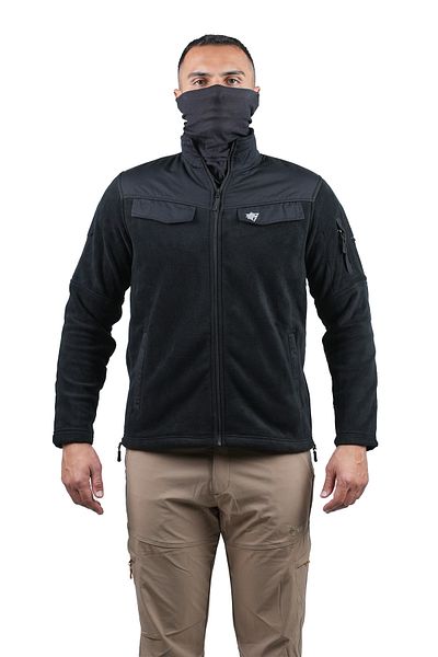 Wolftrap Tactical Full Zip Black Fleece Jacket 3536 5 Pocket Tactical Fleece Jacket