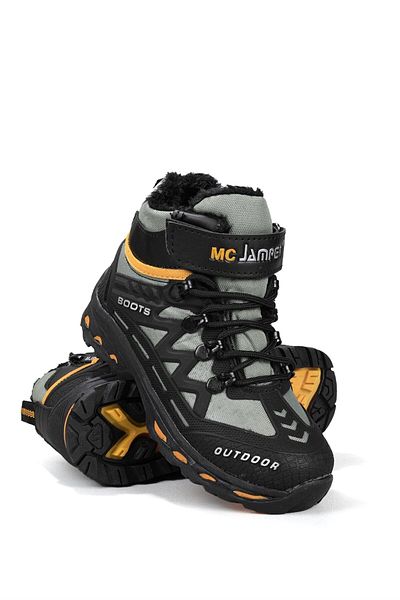 MC Jamper 1831 Booties Boy's Outdoor Boots Black - Yellow