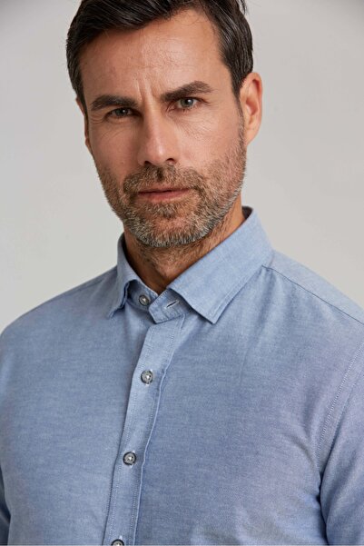 Bisse BİSSE SPOR GÖMLEK  MODERN FİT  U. KOL  GİZLİ DÜĞMELİ YAKA  SPOR OXFORD  Lacivert