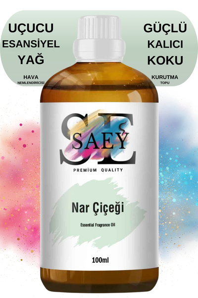 SAEY Nar Çiçeği Esansiyel Uçucu Koku Yağ Buhurdanlık Yağı Difüzör Esansı Hobi...