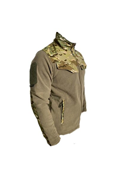 Wolftrap Tactical Μπουφάν Fleece με μοτίβο παραλλαγής πολλαπλών καμερών με 5 τσέπες, παλτό Fleece που προστατεύει από το κρύο