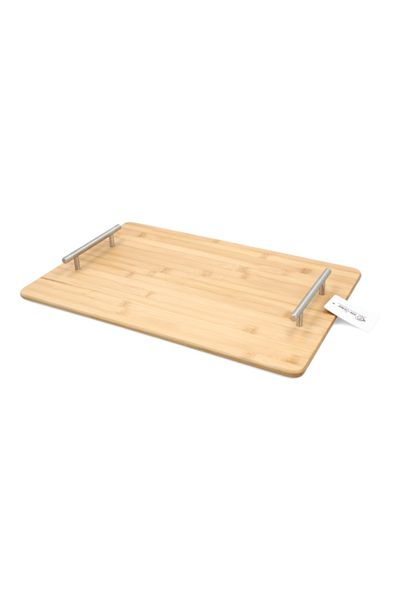 Bien Servi Rectangular Bamboo Serving Tray with Handle