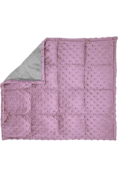 Fabienne Weighted Lap Pad for Kids 3Lbs Weighted Lap Blanket for Home/School 56x48cm Lilac/Grey