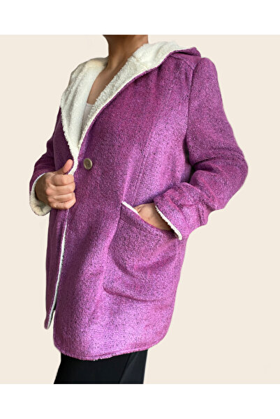 Leisure Look LeisureLook Kadın Büyük Beden Cepli Kapüşonlu içi astarlı  önü d...