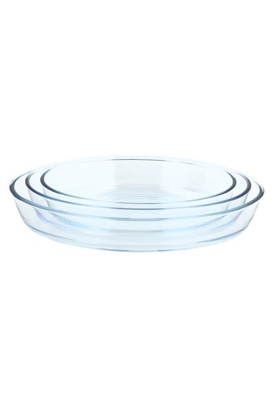 Parfait 3-Piece Heat Resistant Oval Glass Roaster Set