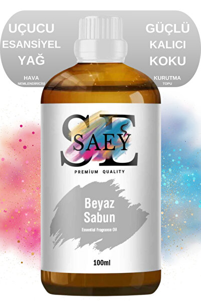 SAEY Beyaz Sabun Esansiyel Uçucu Koku Yağ Buhurdanlık Yağı Difüzör Esansı Hob...