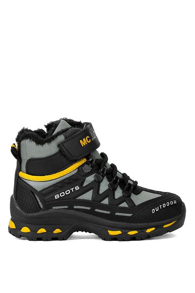 MC Jamper 1831 Booties Boy's Outdoor Boots Black - Yellow