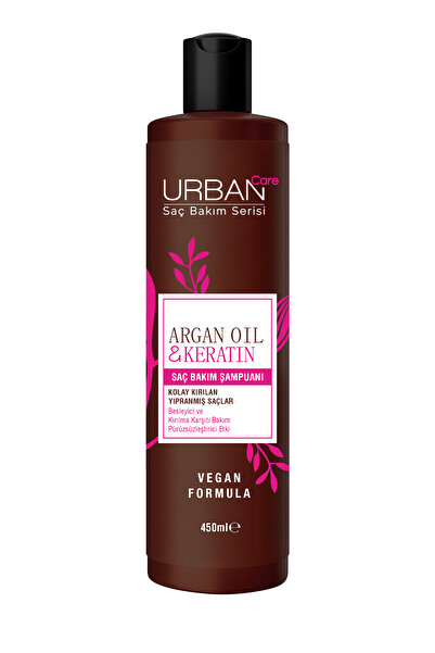 Urban Care Argan Yağı & Keratin Besleyici ve Kırılma Karşıtı Saç Bakım Şampuanı -vegan-450ml