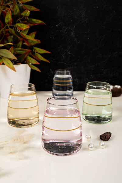 çarşıdayız Pinot 4 Kişilik Cam Kahve Yanı Su Bardağı Seti - Zarif ve Şık Tasarım