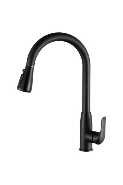 AQUADROP Durable Modern Single Handle Pull Out Sprayer Kitchen Mixer