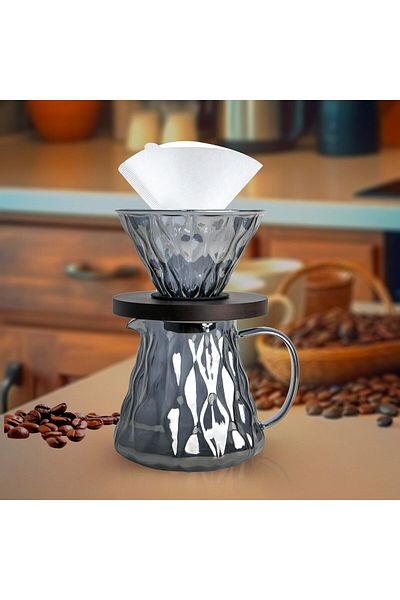 MIBRU V60 Pour Over Premium Coffee Set Of 3 Includes Coffee Server 02 Coffee Dripper 02,coffee Filter 02