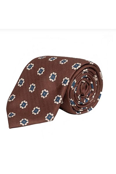 CROATE Brown Soft Cotton Fabric Tie