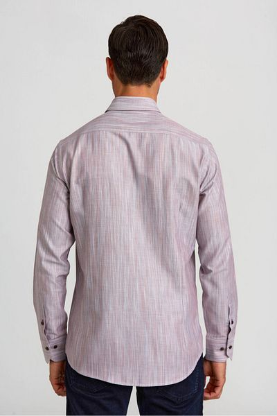 Bisse BİSSE ΑΘΛΗΤΙΚΟ ΠΟΥΚΑΜΙΣΟ ΜΟΝΤΕΡΝΟ FIT U. SLIM CLASSIC ΚΡΕΜΑΣΜΕΝΟ ΓΙΑΚΑ DEGRADE OXFORD Κόκκινο
