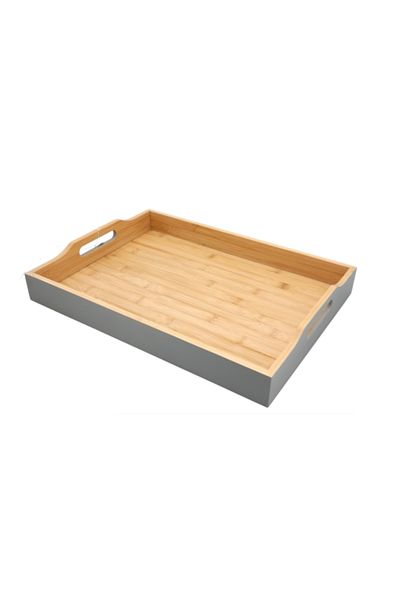 Bien Servi Rectangular Bamboo Serving Tray with Handle G19-X115G