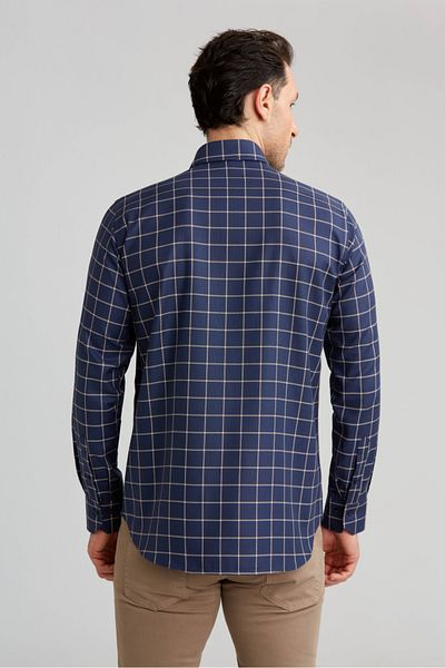 Bisse Жълта спортна риза - Regular Fit, яка с пати
