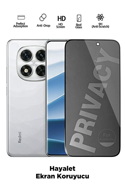 Tntech Redmi Note 14 Tam Kapatan Hayalet Ekran Koruyucu Privacy Tamperli Kırı...