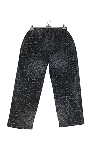 ECE GİYİM KADIN DESENLİ BELİ LASTİKLİ CEPLİ KALIN KIŞLIK PANTOLON