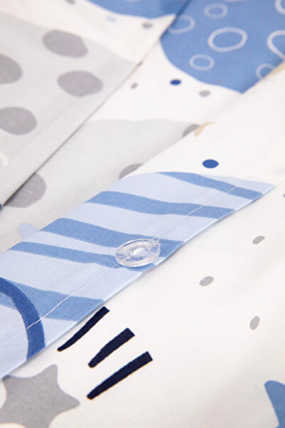 FAVORA Astromini 100% Cotton Baby Duvet Cover Set - Blue