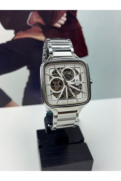 Hislon Automatic Men's Wristwatch 3 Atm Waterproof with 3 Years Warranty-Sd166S-02Ss