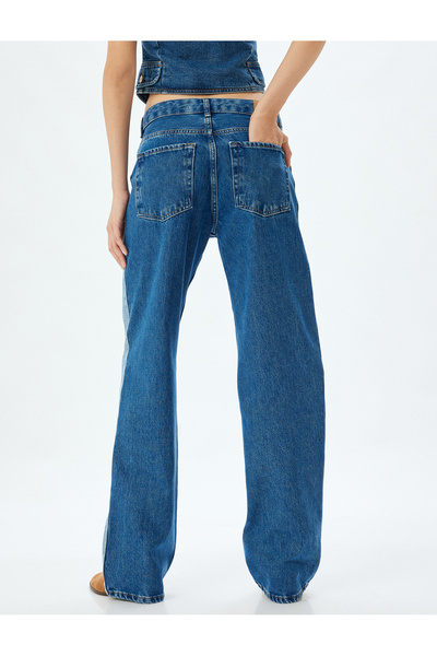 Koton Pantaloni de damă Mid Indigo Jean - 5WAL40194MD