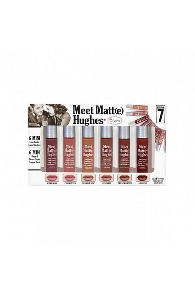 the balm Set of 6 mini TheBalm Meet Matte Hughes Liquid Rouge Lipstick-07 Vol