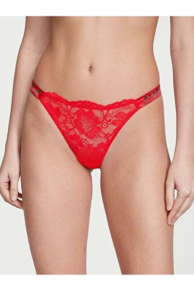 Victoria's Secret Yumuşak Dantelli Işıltılı Askılı Tanga Külot