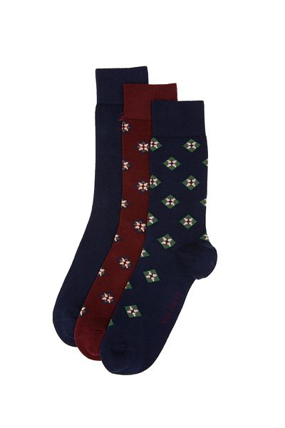 U.S. Polo Assn. Men's Navy Blue 3-Piece Socks 50299038 -Vr033