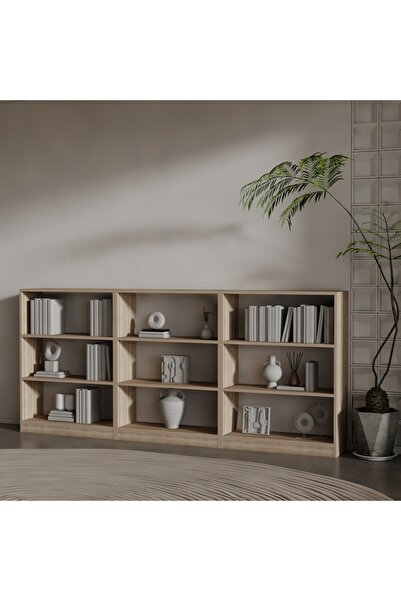 RAFKESTİR LUCCA 3 'LÜ SUNTALAM KİTAPLIK ( 106 X 240 X 28 ) CORDOBA ( MAT )