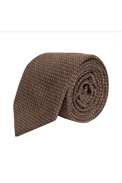 CROATE Brown Soft Cotton Fabric Tie