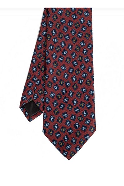 CROATE Burgundy Soft Cotton Fabric Tie