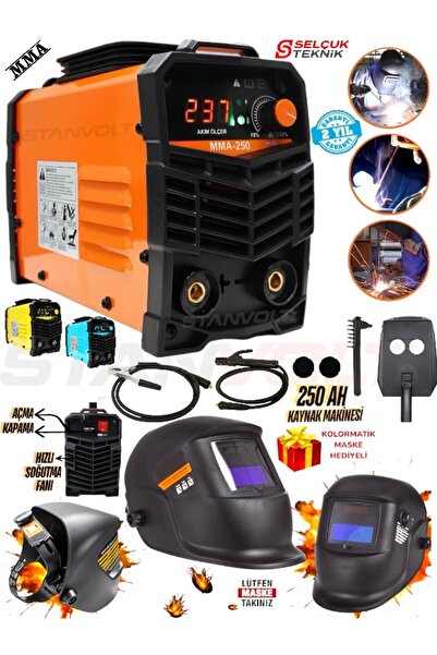 STANVOLT 250 Amper İnverter Çanta Kaynak Makinesi + Ayarlı Otomatik Kararan K...