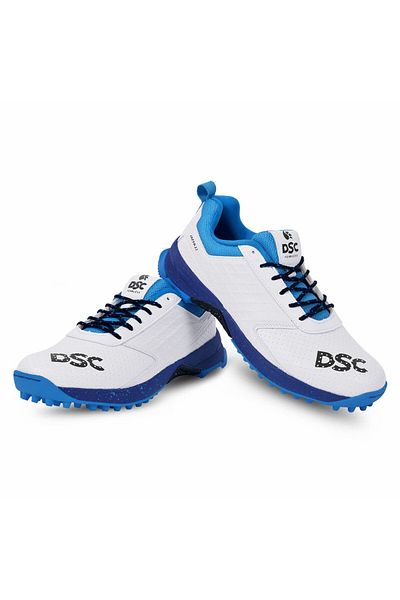 DSC Jaffa 22 Cricket Shoes | White & Navy | 7 UK/8 US/41 EU | For Mens & Boys | Mesh | Durable