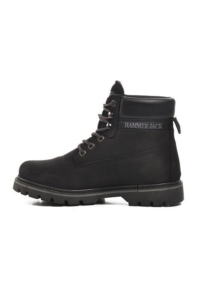Hammer Jack Μαύρα ανδρικά μποτάκια Nubuck