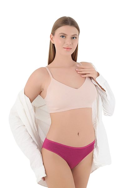 CNT Chiloți de damă din bumbac pieptănat Lycra, pachet premium de 6