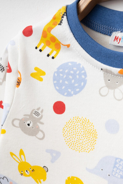My Hanne Animals Print Long Sleeve Pajamas Set 74161
