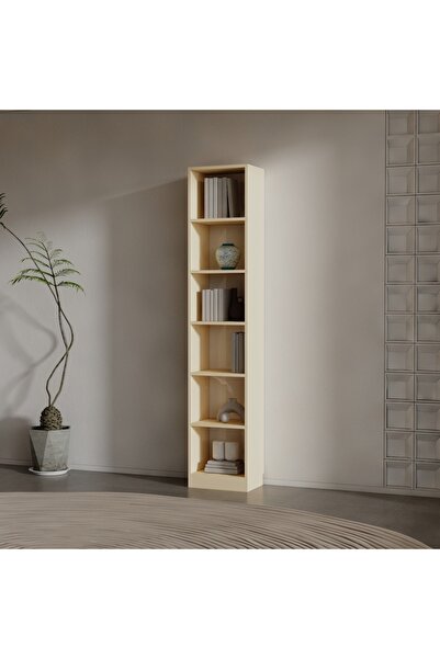 RAFKESTİR INFORNO SUNTALAM KİTAPLIK ( 200 X 40 X 28 ) KREM ( MAT )