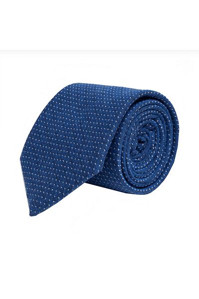 CROATE Blue Soft Cotton Fabric Tie