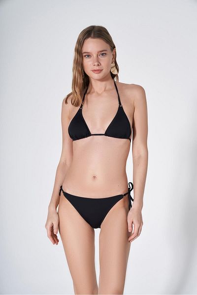 HAREM SUARE Black Triangle Bikini Set - Moule