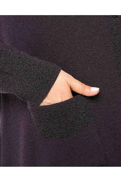 Laden Knitwear Women's Large Size Glitter Detailed Medium Thick Long Mother Soft Cardigan