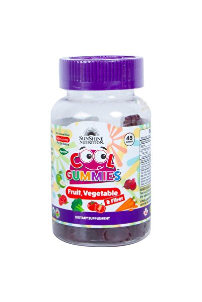 Sunshine Nutrition حلوى جيلاتينية باردة بالفواكه والخضروات والألياف 45 قطعة ج...