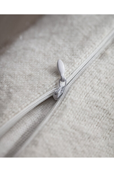 Madame Coco Ocre Throw Pillow Cover - Beige/Ecru - 35X50 cm